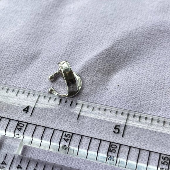 Chic & Minimalist Sterling Silver Ear Cuffs (Pair) - Picture 4 of 6